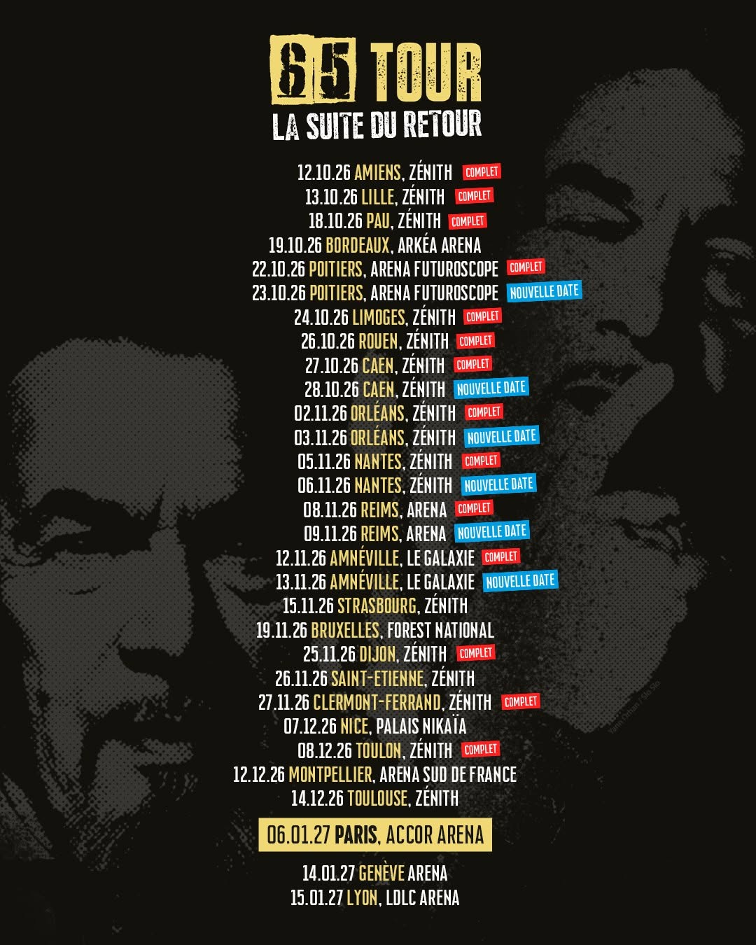 Dates tournée Florent Pagny 2026-2027